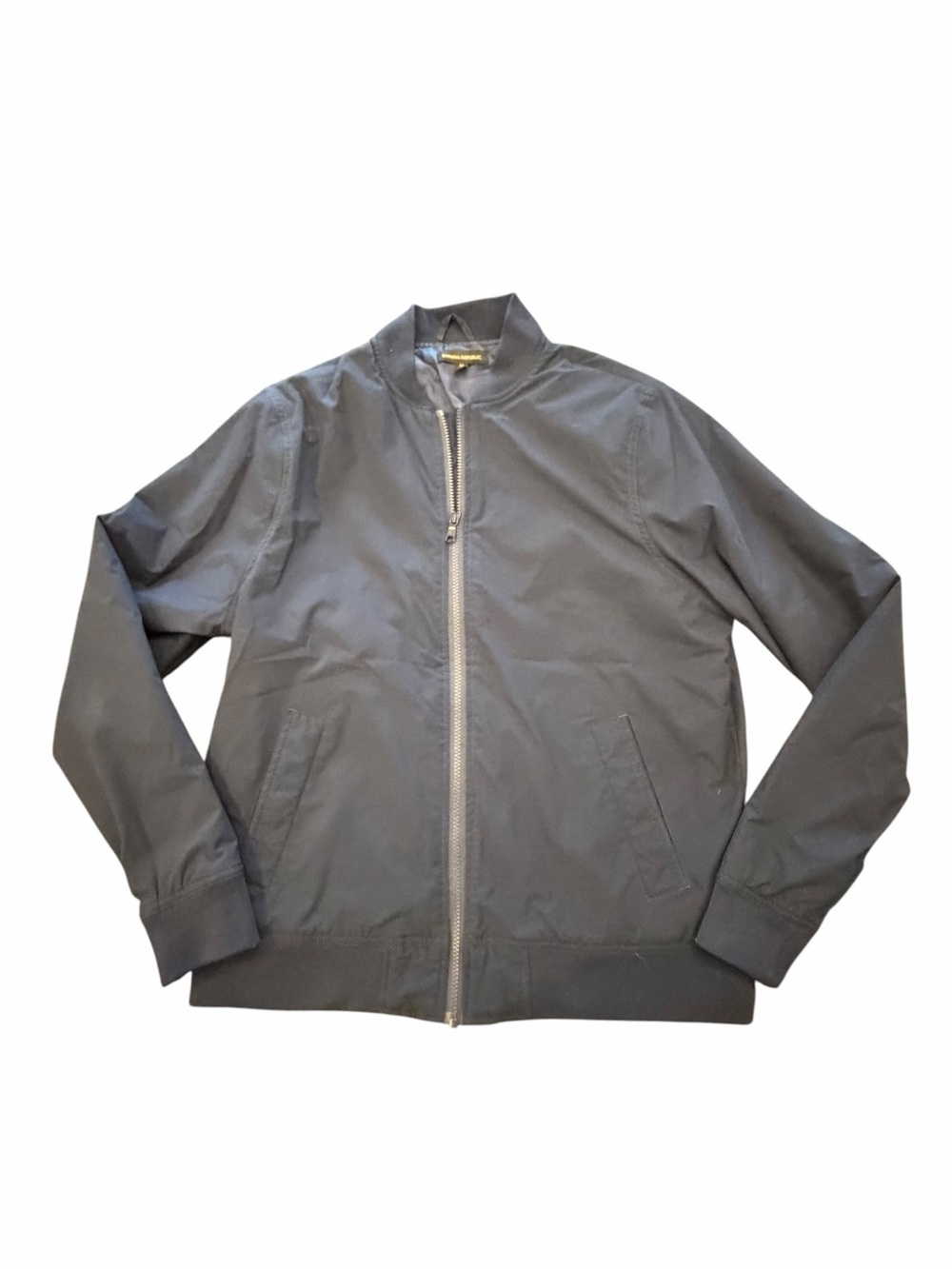 Banana Republic Mens Navy Blue Bomber Jacket Full Zip Flight Jacket Size Medium